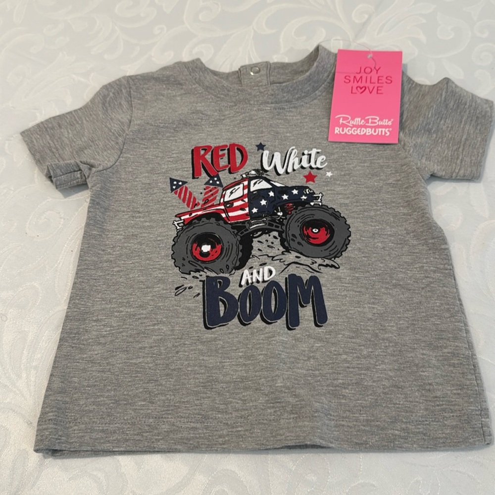 🌟3/$15🌟 Ruffle butts 4th of July Tee. 6-12 mo